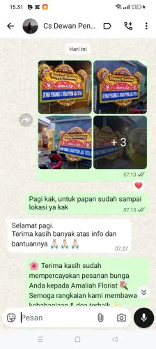 Testimonial Papan Bunga Pernikahan kawasan industri konawe