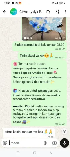 Testimonial Standing Flower kawasan industri konawe